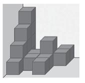 2. CESGRANRIO (2012) A figura mostra um conjunto de grandes caixas cúbicas idênticas guardadas em um dos cantos do galpão de uma empresa, lado a lado e empilhadas, face a face, sem espaços, folgas ou