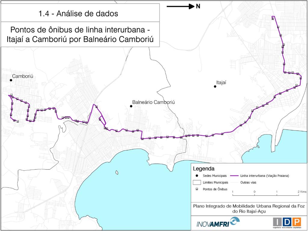 A Viação Praiana disponibiliza em seu site as rotas de Itajaí para Camboriú, Camboriú para Itajaí, Itajaí para Porto Belo e Porto Belo para Itajaí.