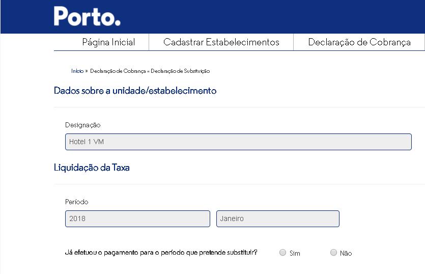 declaração inicial, desde que a fatura associada não esteja paga.