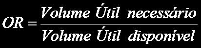 Com base nos volumes úteis necessários para cada setor de abastecimento, atendendo os 95%, é possível saber a relação desses com os volumes úteis disponíveis para cada setor, ou seja, o volume