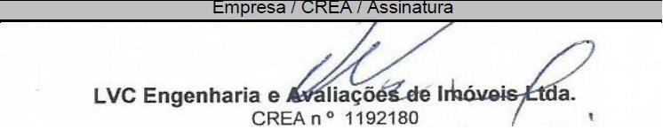 Cálculo Valor Avaliação Área do Terreno (): 308,00 Valor : R$ 1.529,72 Valor Terreno: R$ 471.152,26 (): 311,39 Valor : R$ 2.344,60 Valor Edificação: R$ 730.085,26 Valor de Liquidez: R$ 841.