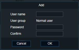 3. User Setup Add/Edit: User Name: Permite
