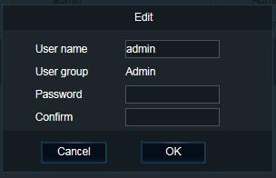 Permite configurar nome do grupo Password: