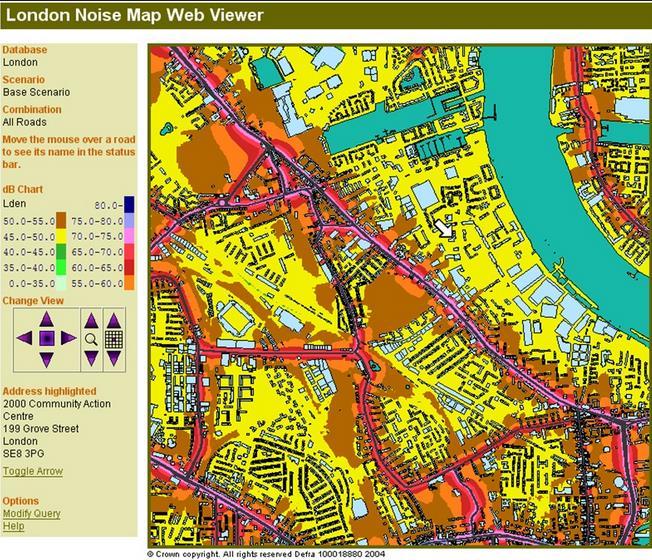 Mapa de Ruído de Londres - avenidas Objetivos do mapeamento Política de