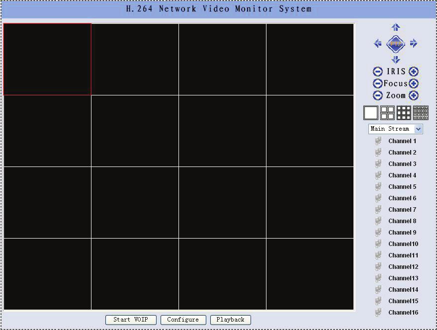 Visualização aberta: Clique no botão esquerdo do mouse para selecionar o canal alvo na janela de visualização (caixa vermelha significa canal selecionado).