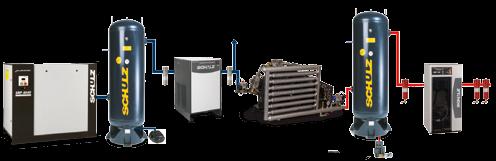 Instalação típica do compressor e de tratamento de ar comprimido com alta pressão Instalação Baixa Pressão: a 3 Bar Instalação Alta Pressão: a 40 Bar 2 3 4 6 8 0 2 3 Contaminantes do ar comprimido