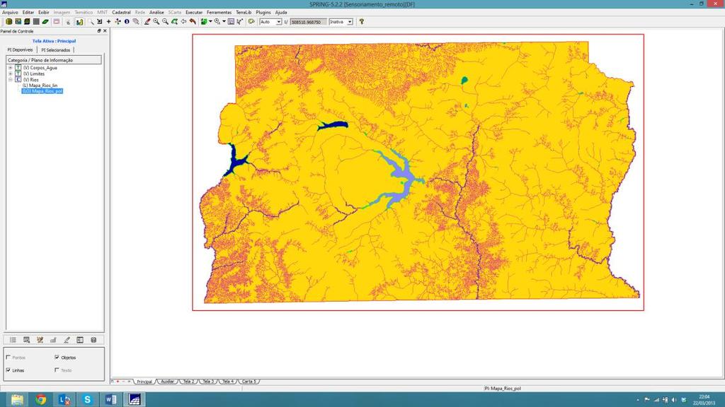 Figura 13 Rios em formato de polígonos. 3.5.