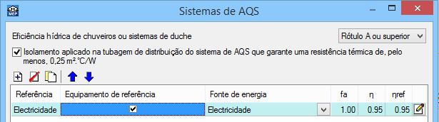 33 Prima em Adicionar novo elemento à lista e coloque como referência Electricidade, active a opção Equipamento de referência, deixe os restantes valores por defeito. Prima Aceitar. Fig. 3.