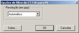 FILTROS DO HOT FOLDERS 62 Uso do filtro CT/LW para PostScript O filtro CT/LW aceita diversos arquivos CT (Contone) e LW (Line Work) e um arquivo FP (Final Page).