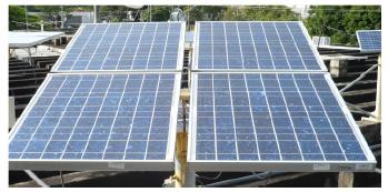 Figura 2.8 Módulos fotovoltaicos instalados no telhado do prédio SG-11.