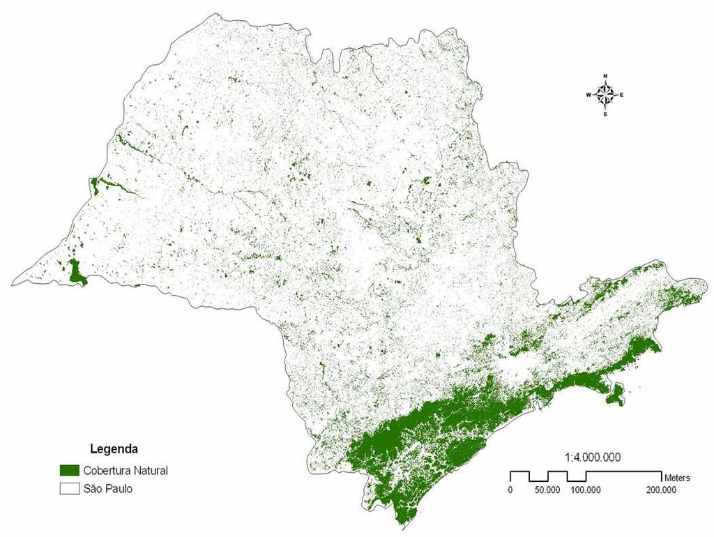 4,34 milhões ha Vegetação natural 17,5 % Fonte: