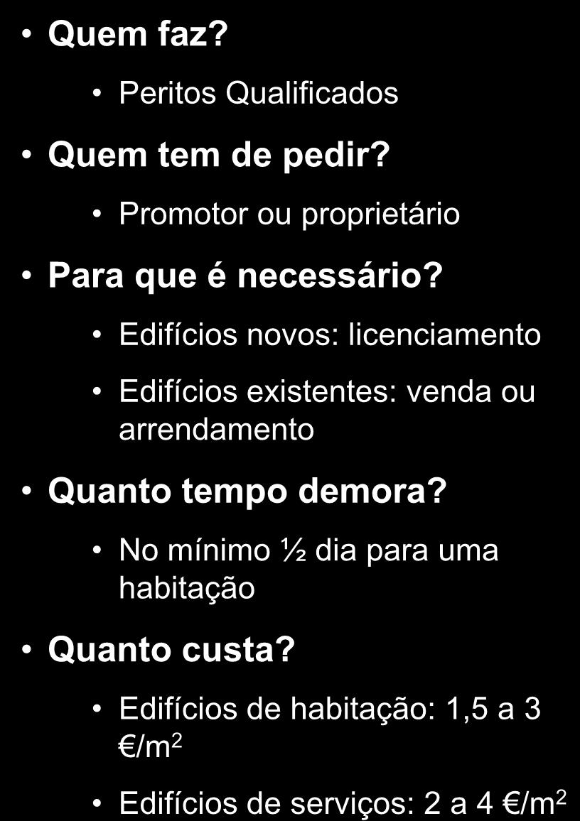 Processo de certificação As principais questões Quem faz?