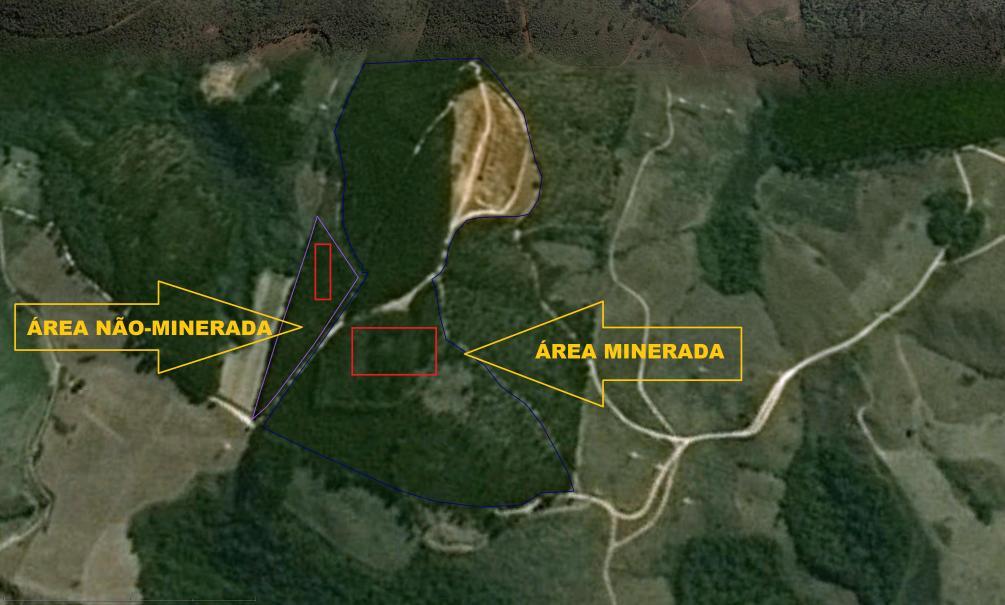 3. MATERIAL E MÉTODOS 3.1- Área Experimental O presente estudo foi conduzido na Mina dos Quirinos, área pertencente à Mineração Curimbaba, Município de Poços de Caldas, Minas Gerais.