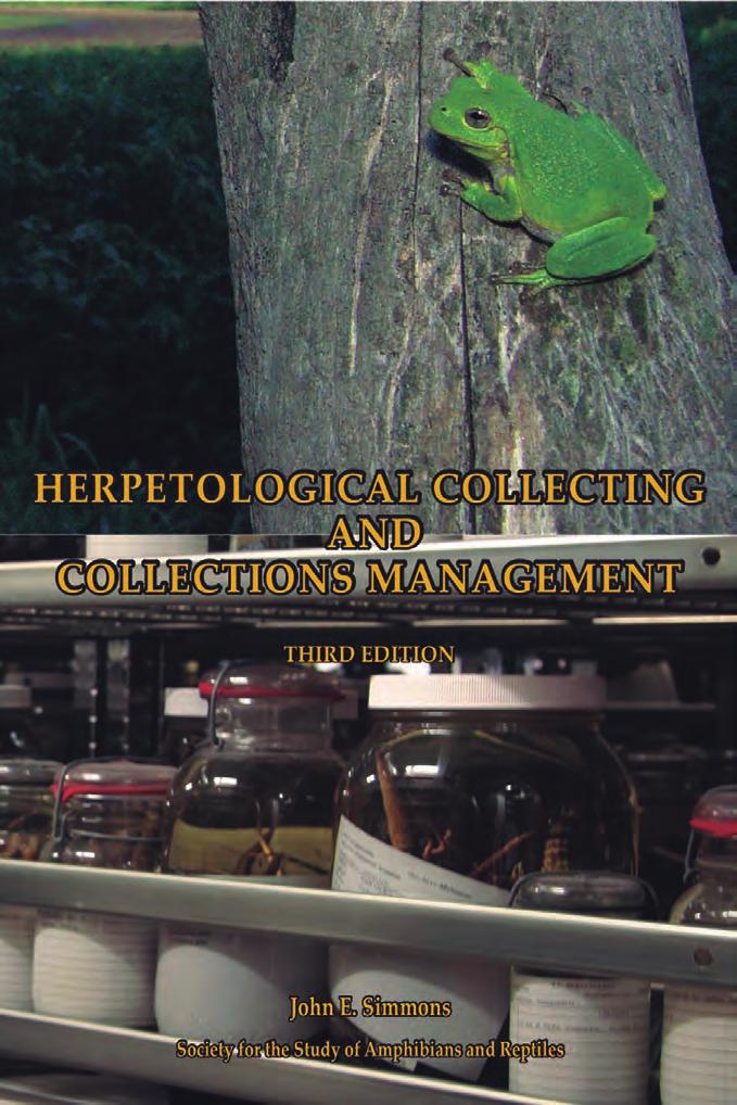 30 Resenhas Simmons. J. E. 2015. Herpetological collecting and collections management. Third edition. Society for the Study of Amphibians and Reptiles. Herpetological Circular, N 42. 191p. (.