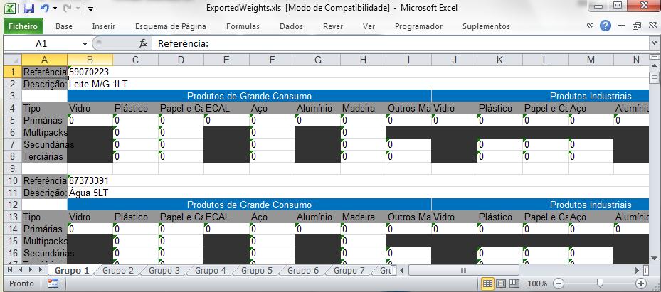correctamente, além de este vir já com os Artigos da Amostra devidamente distribuídos: Após preencher o Excel com todos os dados, deverá importá-lo, clicando no botão Importar Excel (5) 3.