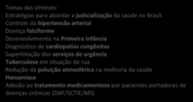 implementação de políticas de saúde.