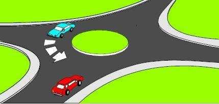 E se tivermos duas vias que se cruzam (nenhuma é rodovia) sem sinalização? De quem é a preferência? Do veículo que vier pela direita.