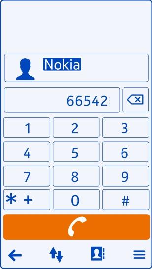 54 Telefone Para apagar um número, seleccione. Para introduzir o carácter +, utilizado para chamadas internacionais, escolha * duas vezes. 2 Prima a tecla chamar.