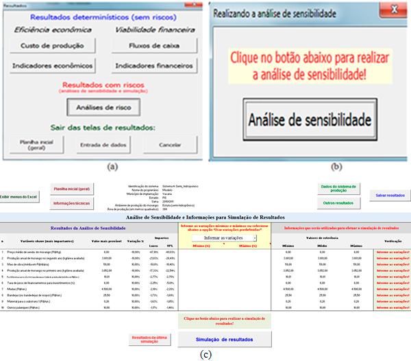 12 GestFrut_Morango: Sistema para Avaliações Econômico-financeiras da Produção de Morangos informadas as variações mínimas e máximas, as quais podem ser definidas pelo usuário, conforme mostra a