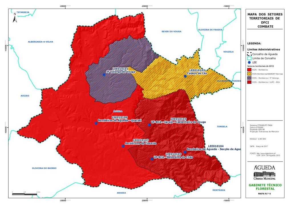 Figura 11 Mapa dos setores territoriais