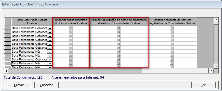 4. Para que a opção Bloquear atualização de nome do proprietário alterado no