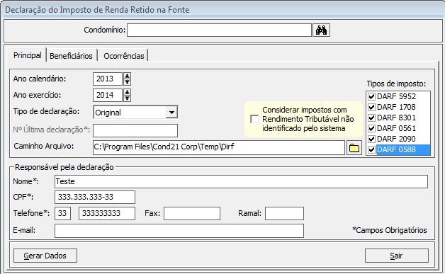 Selecione a opção Modo de Impostos e adicione os impostos necessários.