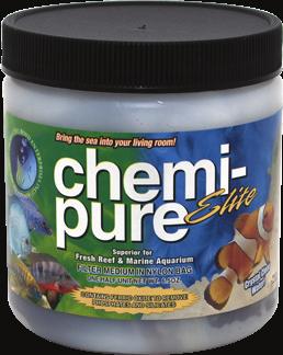 Chemi-Pure Elite Mídia Filtrante Chemi-Pure é a mídia filtrante de troca iônica constantemente aprimorada durante os anos. Há falsificações, mas só existe um Chemi Pure.