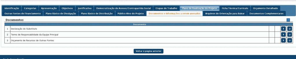 30. Siga para a aba Documentos e Informações a serem anexados. Nesta aba deve-se anexar os documentos exigidos no edital.