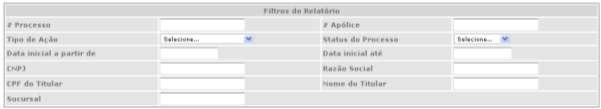 Status do Processo: Selecione o status em que o processo se encontra.