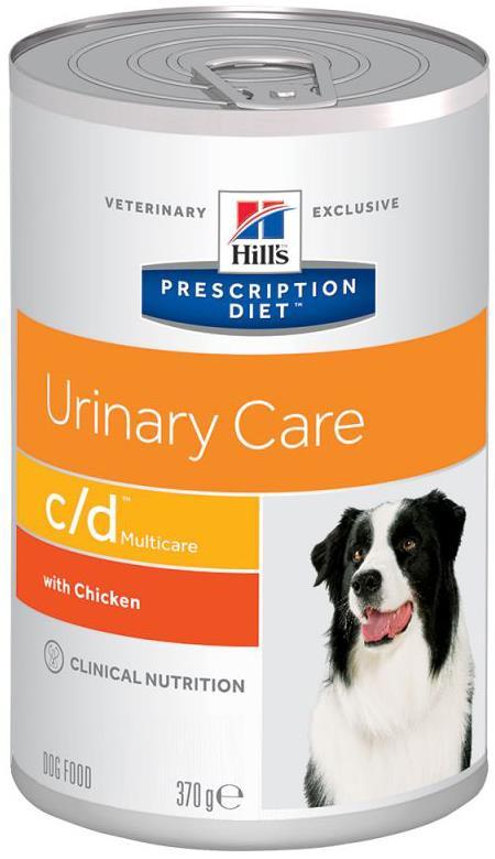 HILLS PRESCRIPTION DIET CANINE C/D MULTICARE URINARY CARE (HUMIDO) Recomendado para ajudar a dissolver os cálculos de estruvite, controlo nutricional a longo prazo de cães com predisposição para