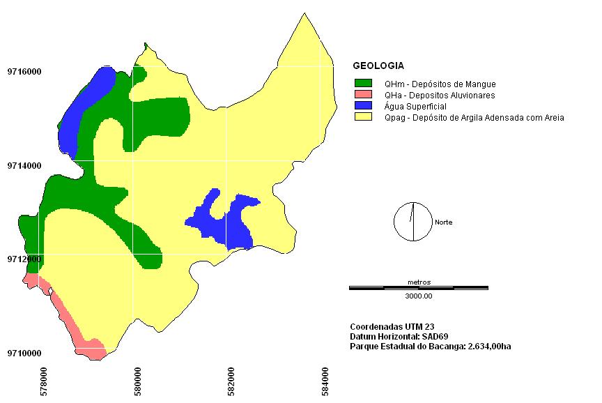 Figura 3 Mapa de geomorfologia do Parque Estadual do Bacanga.
