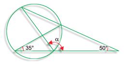 Na figura, ABCD é um retângulo de base 10cm e altura 6cm. Os pontos E e F dividem o lado CD em três partes iguais. Calcule a área do triângulo AEF. 21.