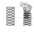 5. (USF - 97) Dados: m = 40 kg m = 30 kg início vo = 0 depois Como após t = 4 s Δx = 8 m Δx = v. t 8 = v. 4 v = m/s Como o sistema é isolado: Qinicial = Qfinal 0 = Q + Q 0 = m.v + m.v (-) m.v = m.v (-) 40.