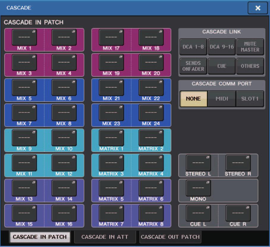 Janela Setup (Configuração) Janela Setup (Configuração) Funções adicionadas para conexões em cascata O número de operações que podem ser vinculadas quando se estabelecem mais conexões em cascata