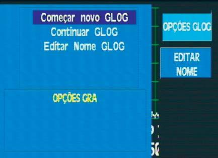 3.3.1.4.4.1.1.- Opções GLOG Estas funções permitem modificar a localização dos novos gráficos em novos GLOGS, em GLOG já criados ou modificar o nome do GLOG actual. 3.3.1.4.4.1.1 3.3.1.4.4.1.2 Figura 39.