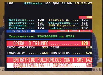 3.3.3.1.4.- Teletexto Ao seleccionar esta função aparecerá no ecrã a informação do teletexto do canal sintonizado (se o canal não dispõe dessa informação mostrará SEM TTX).