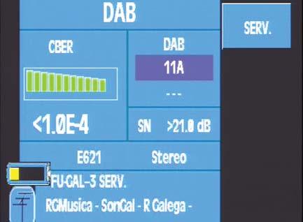 3.3.3.2.2.4.4.- DAB (OPÇÃO 2 - Ref. 5914) A OPÇÃO 2 (ref. 5914) dota o medidor da capacidade de medir canais DAB.
