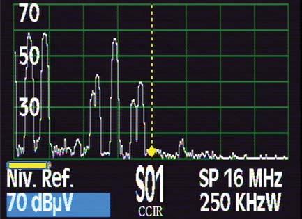 Figura 100.- Nível de referência 3.3.4.2.- Span Com esta função pode-se variar a gama das frequências representada no espectro.