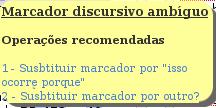 Para os marcadores, em casos previstos no Manual de Simplificação (Specia et al.