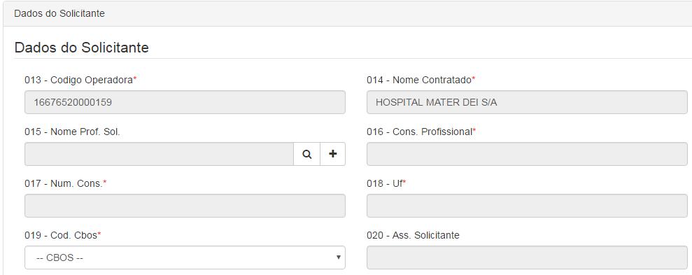 Portal do Prestador Guia SP/SADT - Liberação Importante: Nos casos em que o profissional solicitante não esteja na base cadastral da Cemig Saúde, usuário poderá cadastrar este profissional clicando