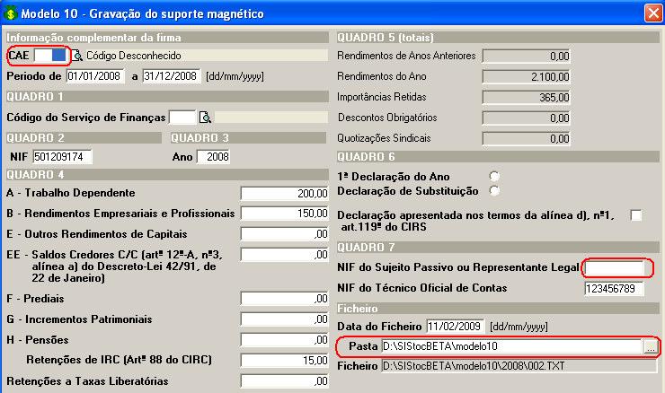 Figura 8 Finalmente, para gerar o ficheiro a integrar