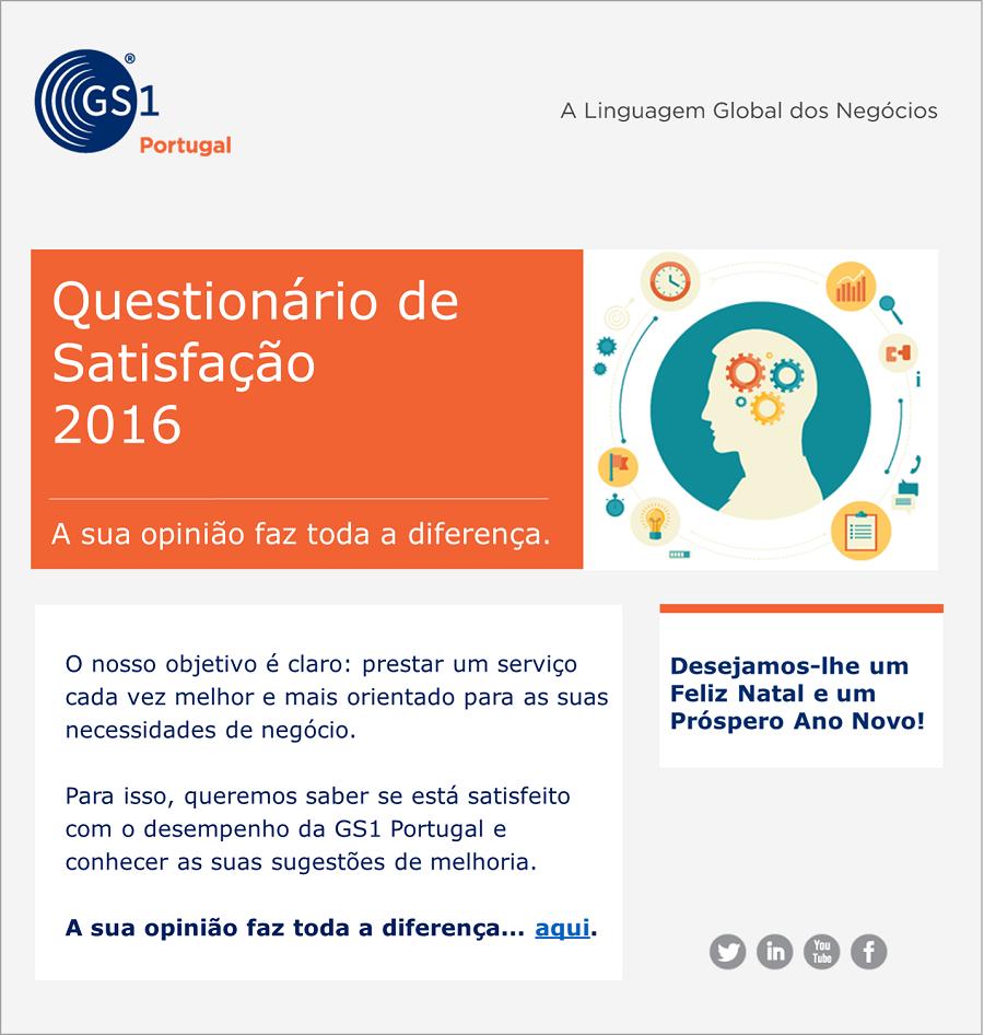 Questionário de Satisfação 2016 Foi desenvolvido um novo modelo de questionário, com questões mais detalhadas por