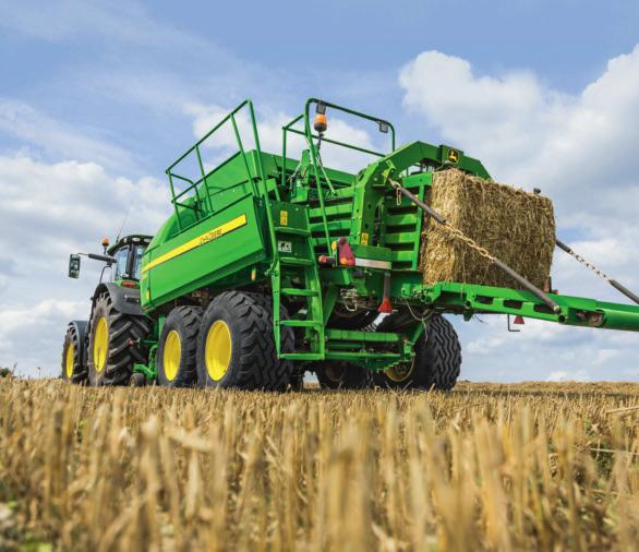 62 DEDOS PARA RECOLHEDOR DE ENFARDADEIRADE FARDOS CILÍNDRICOS Os dedos do recolhedor John Deere oferecem uma vida útil resistente ao desgaste até 47% mais prolongada do que os dedos da concorrência.