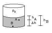 . TEOREMA DE STEVIN A diferença de pressão entre dois pontos nu líquido hoogêneo e equilíbrio é dada pela pressão hidrostática da coluna líquida entre estes pontos.