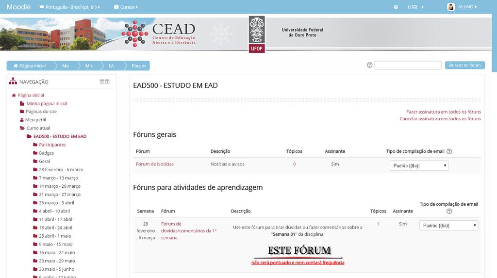 ATIVIDADE 2: Fóruns São ferramentas que permitem diálogos assíncronos (que não ocorrem em tempo real) do grupo sobre um tema.