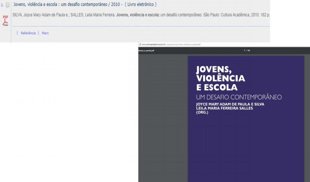 LIVRO DIGITAL DE ACESSO LIVRE Clique no link PDF para acessar livros digitais de acesso livre Bibliotecários catalogam livros digitais de acesso livre descritos nas