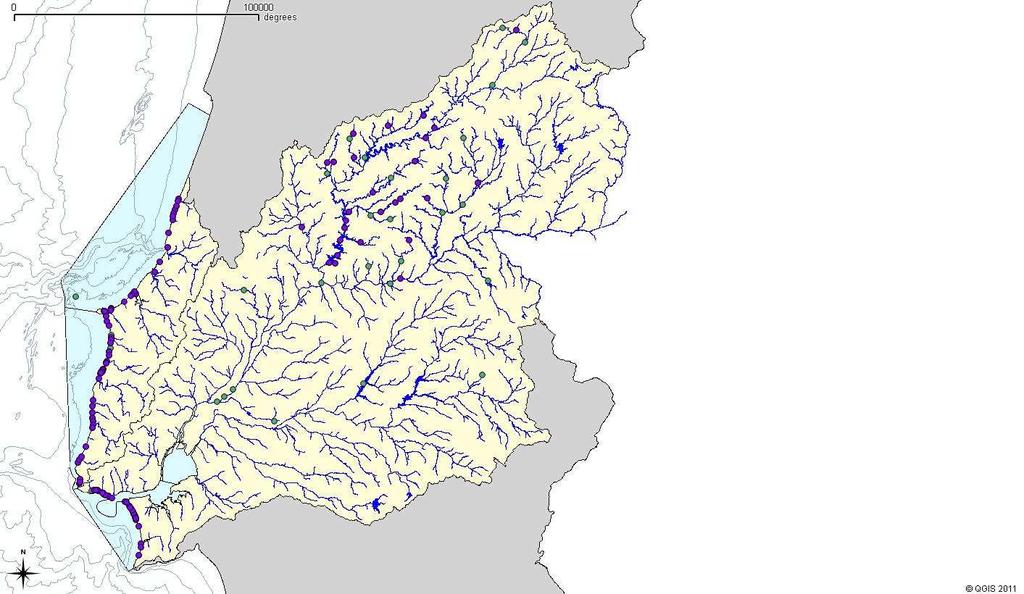 Figura 1 - Águas balneares na área de actuação da ARH do Tejo, I.P.