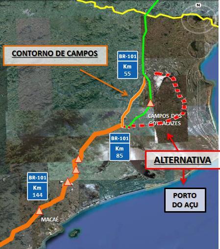 3.1 Investimentos Principais Obras Contorno de Campos - (Autopista Fluminense) Obrigação contratual para desviar o