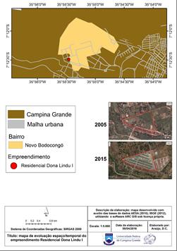 Base de dados: Google Earth/Google imagens e Aesa (2012) Fonte: Elaborado pelo autor O próximo empreendimento é o Alphaville Campina Grande (Figura 5).