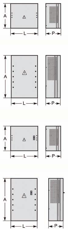 Correcção de factor de potência e filtragem de harmónicas Baterias de condensadores fixas redes de 50 Hz Tensão da rede, 400/415 V Varset Direct Comfort Instalação b quadro: montagem mural ou